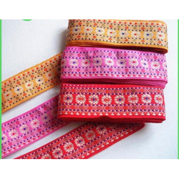 China Supplier Good Quality Colored Flat Woven Elastic Tape Jacquard Ribbon